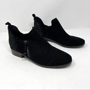 Lucca Lane Black Suede Rhinestone Gem Booties 11